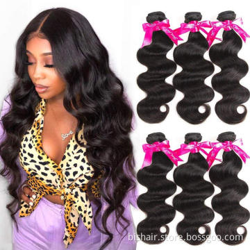 Wholesale 9A body wave bundle 3 real hair real hair receiving 100% Brazilian real hair bundle unprocessed 10-30 inch discount